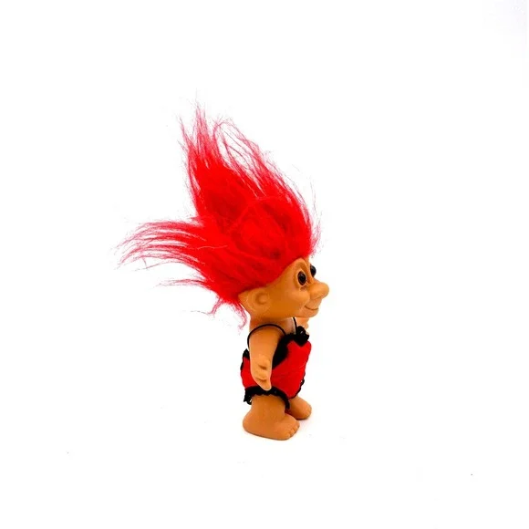 Vintage Troll Doll Red Hair Heart Swimsuit Toy Collectible Sexy Lingerie Gift - Picture 8 of 9